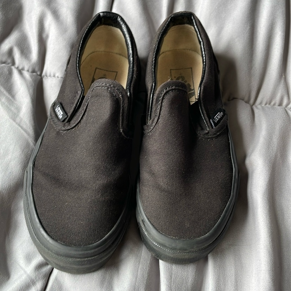 Vans unisex kids size 13 black slip on